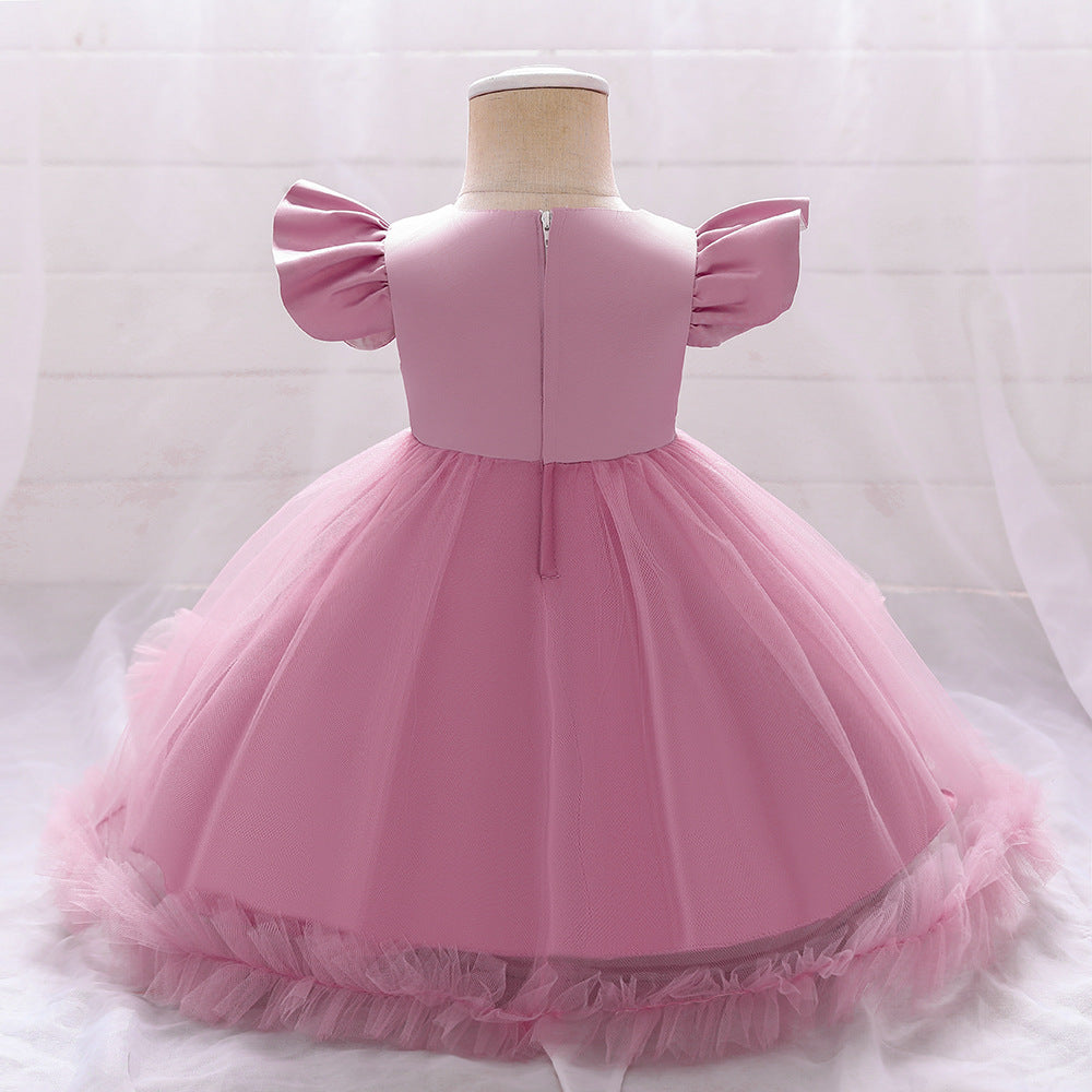 Children's Party Dress Tulle Flowers