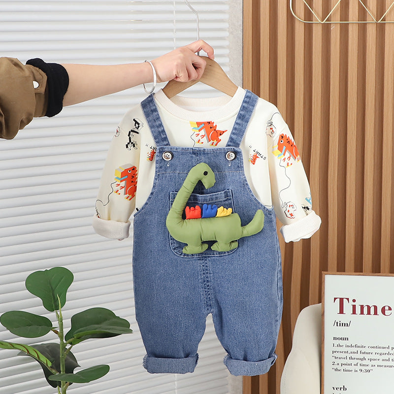 Men's Children's Dinosaur Bib Set