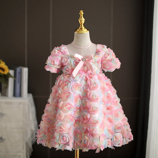 Pink Flowers Children's Dress