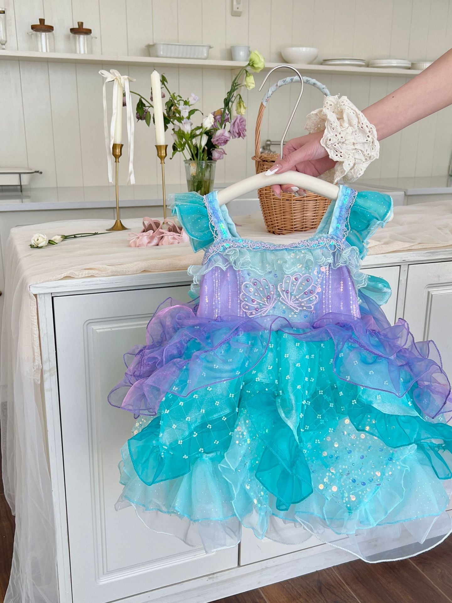 Children's Dress with Mermaid Bow