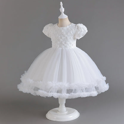 Tulle Flowers Children's Party Dress