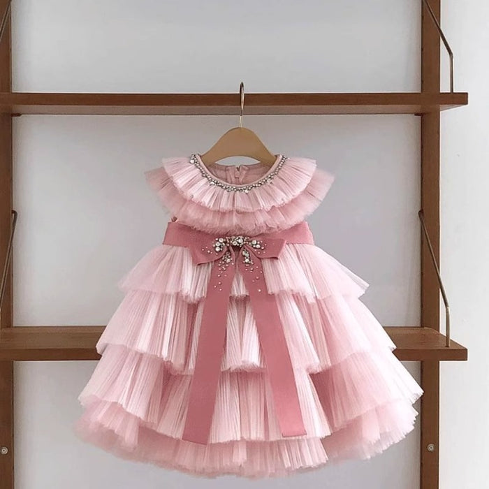 Children's Tulle Dress with Shiny Bow