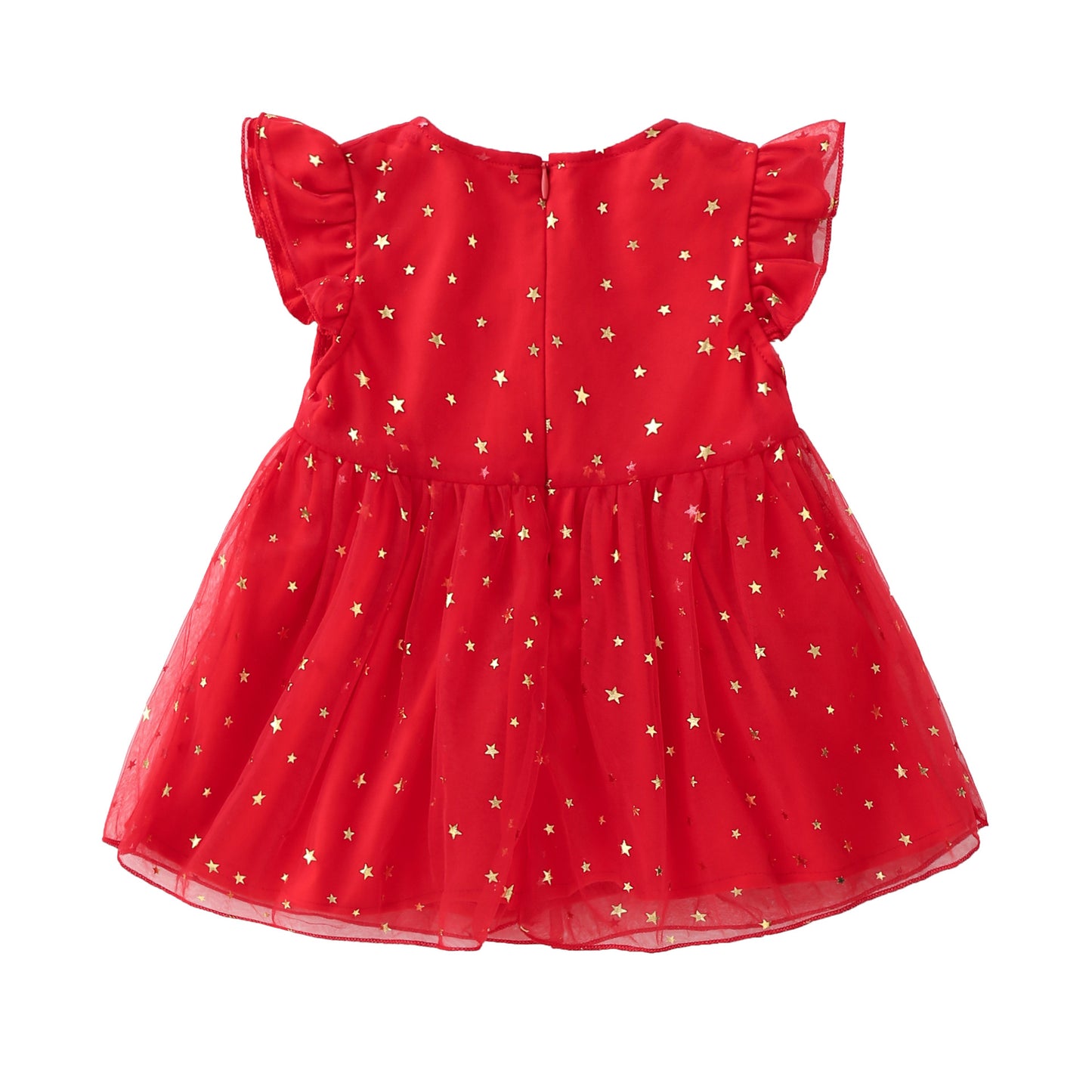 Red Infant Dress Little Stars