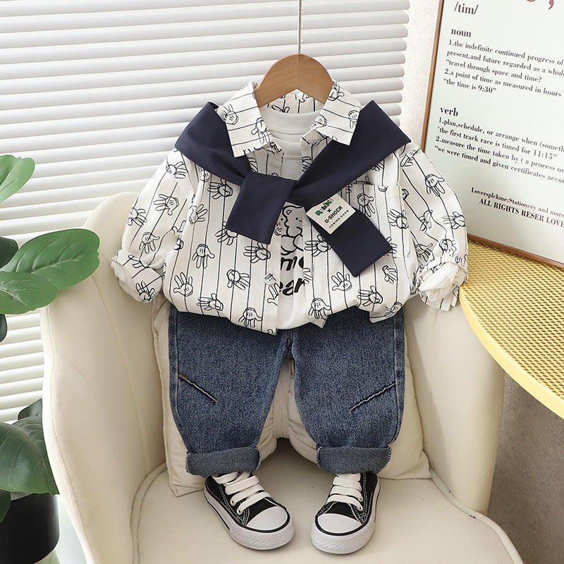 Children's Set 3 Pieces Shirt and Jeans