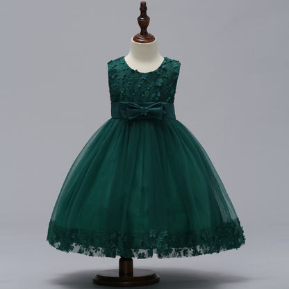 Children's Party Dress Tulle Flowers