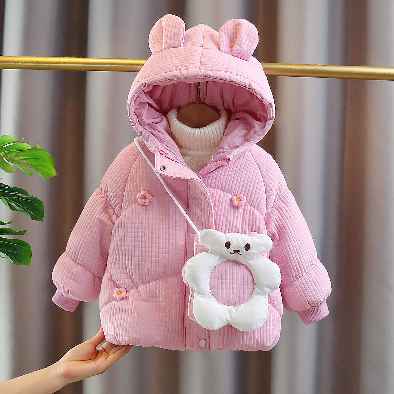 Women's Children's Floral Jacket + Teddy Bear Bag