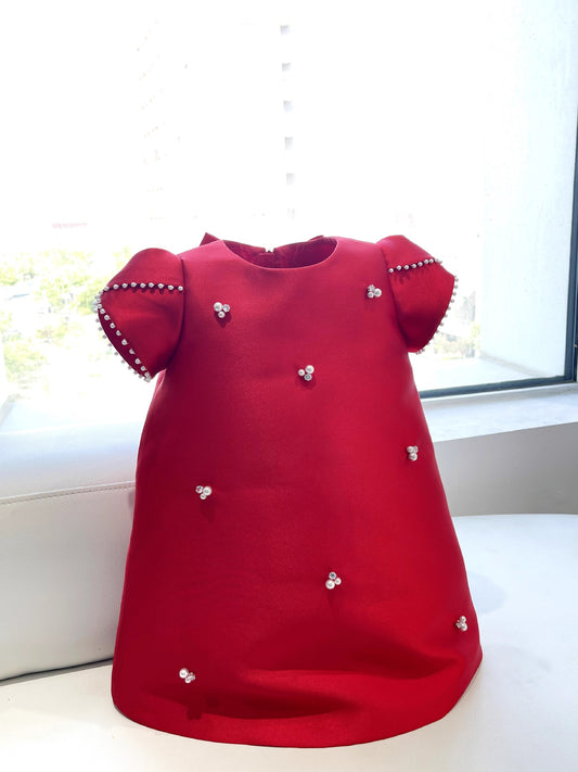 Children's Dress Hearts and Pearls