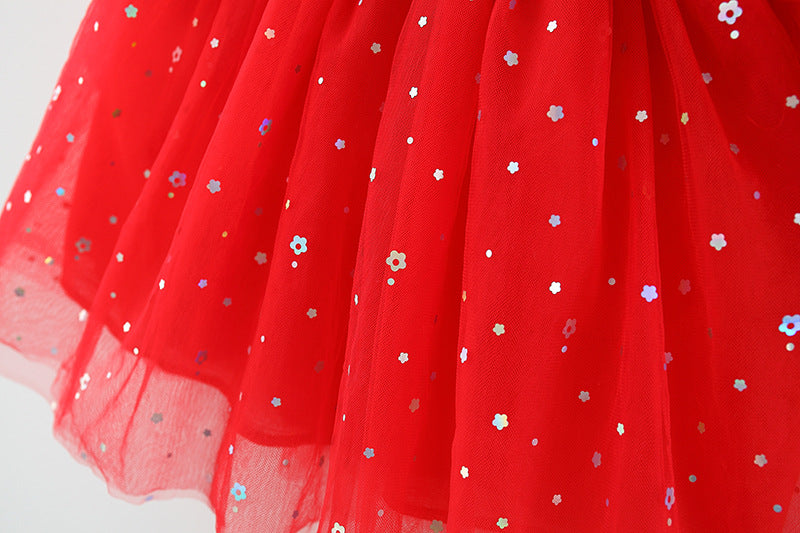 Red Flowers Children's Dress