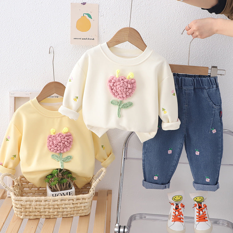 Children's Set Flowers and Jeans