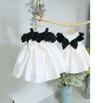 White and Black Party Dress