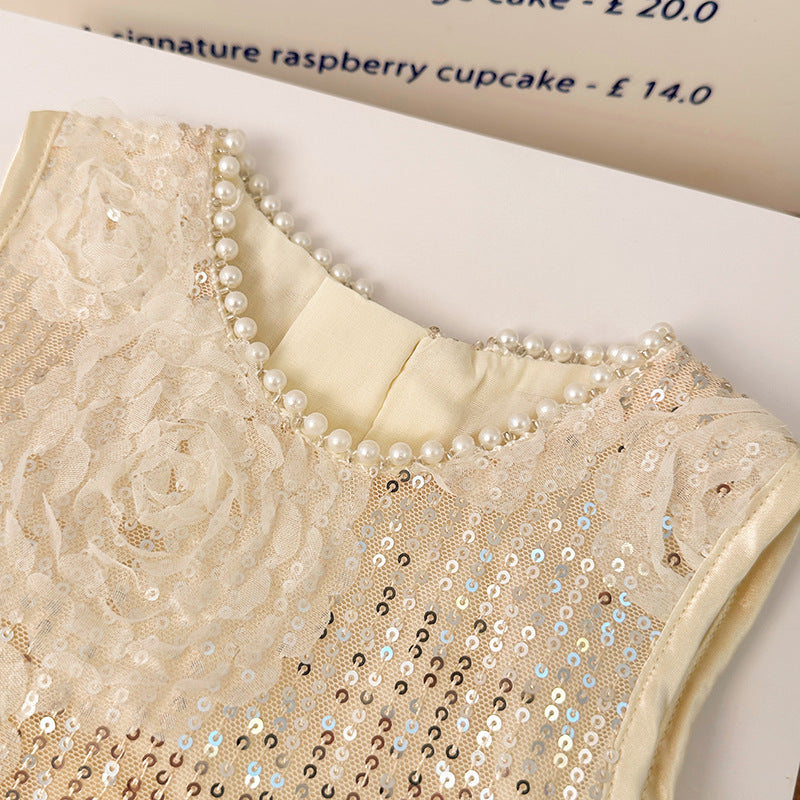 Glamour Children's Party Dress with Bow