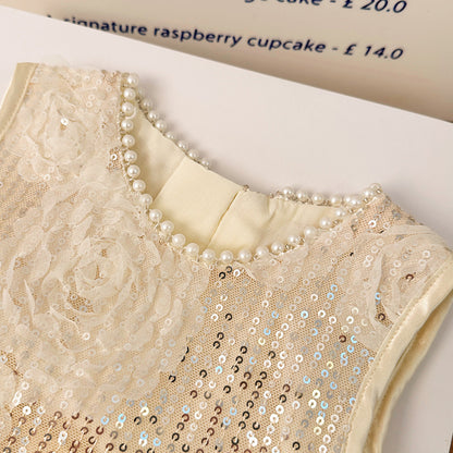 Glamour Children's Party Dress with Bow