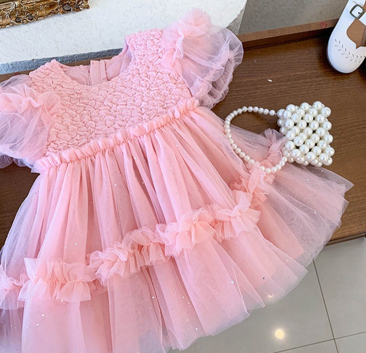 Children's Puffy Tulle Party Dress