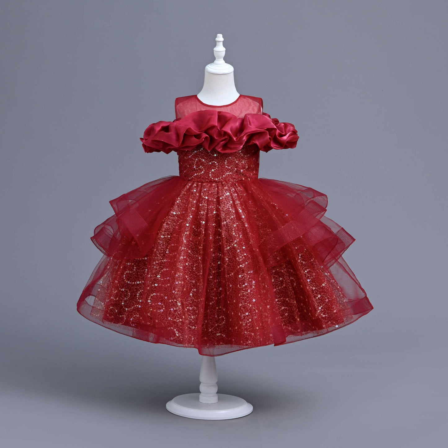 Shiny and Tulle Children's Party Dress