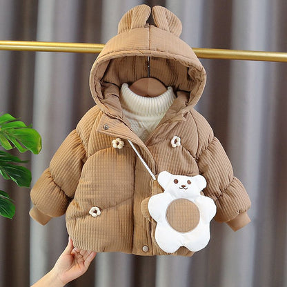 Women's Children's Floral Jacket + Teddy Bear Bag