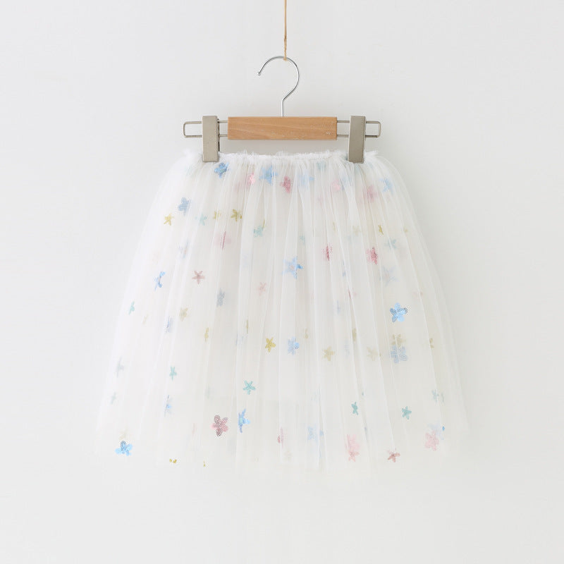 Small floral tulle skirt