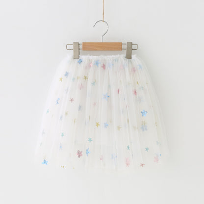 Small floral tulle skirt