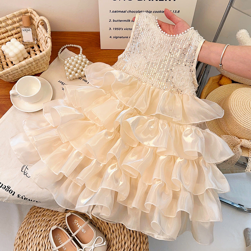 Glamour Children's Party Dress with Bow