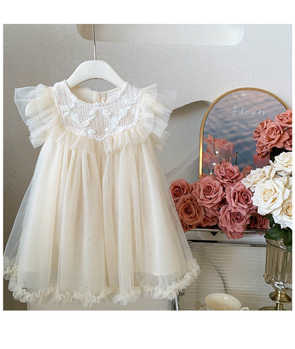 Children's Tulle Ruffles and Flowers Dress