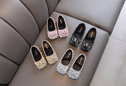 Shiny Bow Children's Shoes