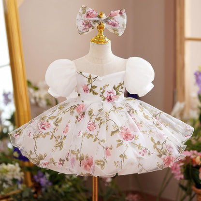 Lace Floral Children's Party Dress