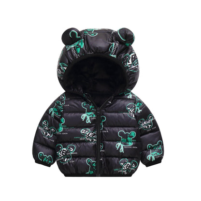 Puffer Children's Jacket Ear Prints