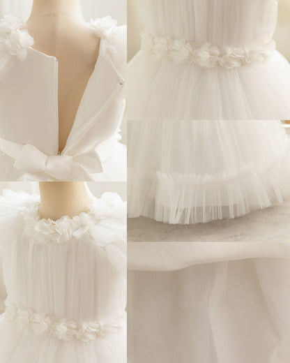 Children's Party Dress Tulle Flowers