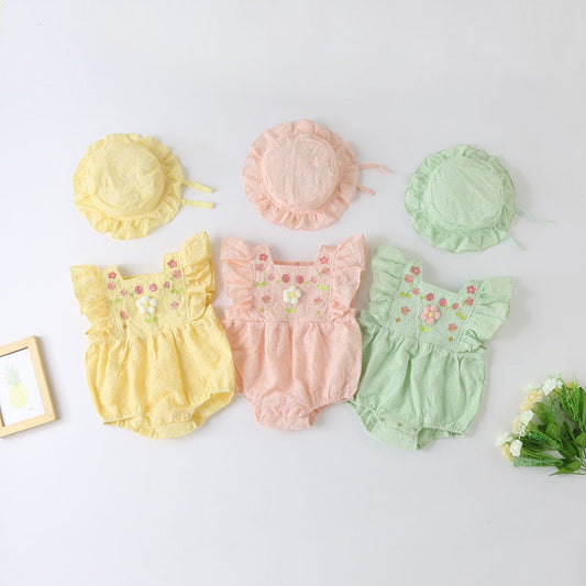 Little Flowers Children's Bodysuit + Hat