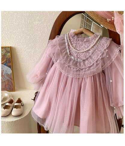 Children's Tulle Lace and Glitter Dress