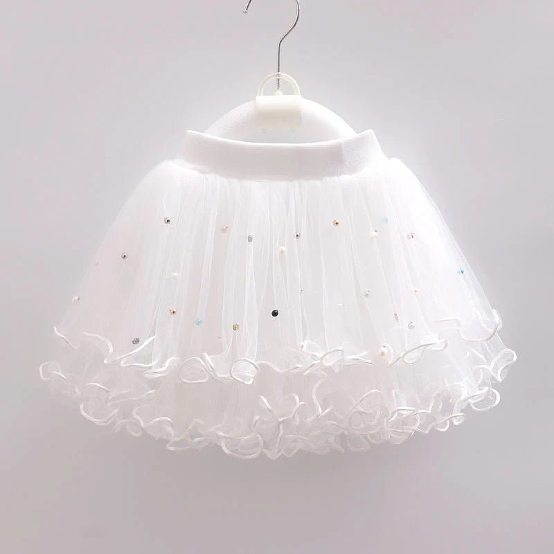 Children's Tulle Pearls Skirt