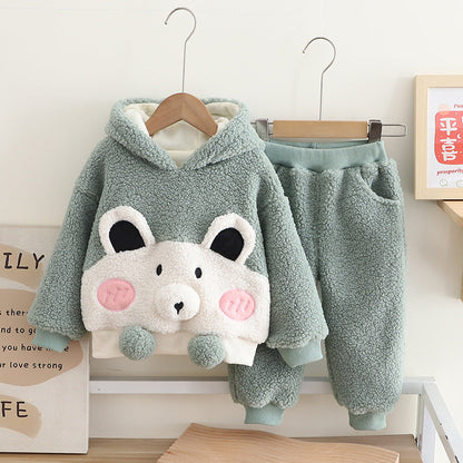 Women's Winter Thick Kitten Children's Set