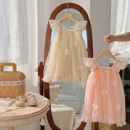 Children's Tulle Dress with Flowers