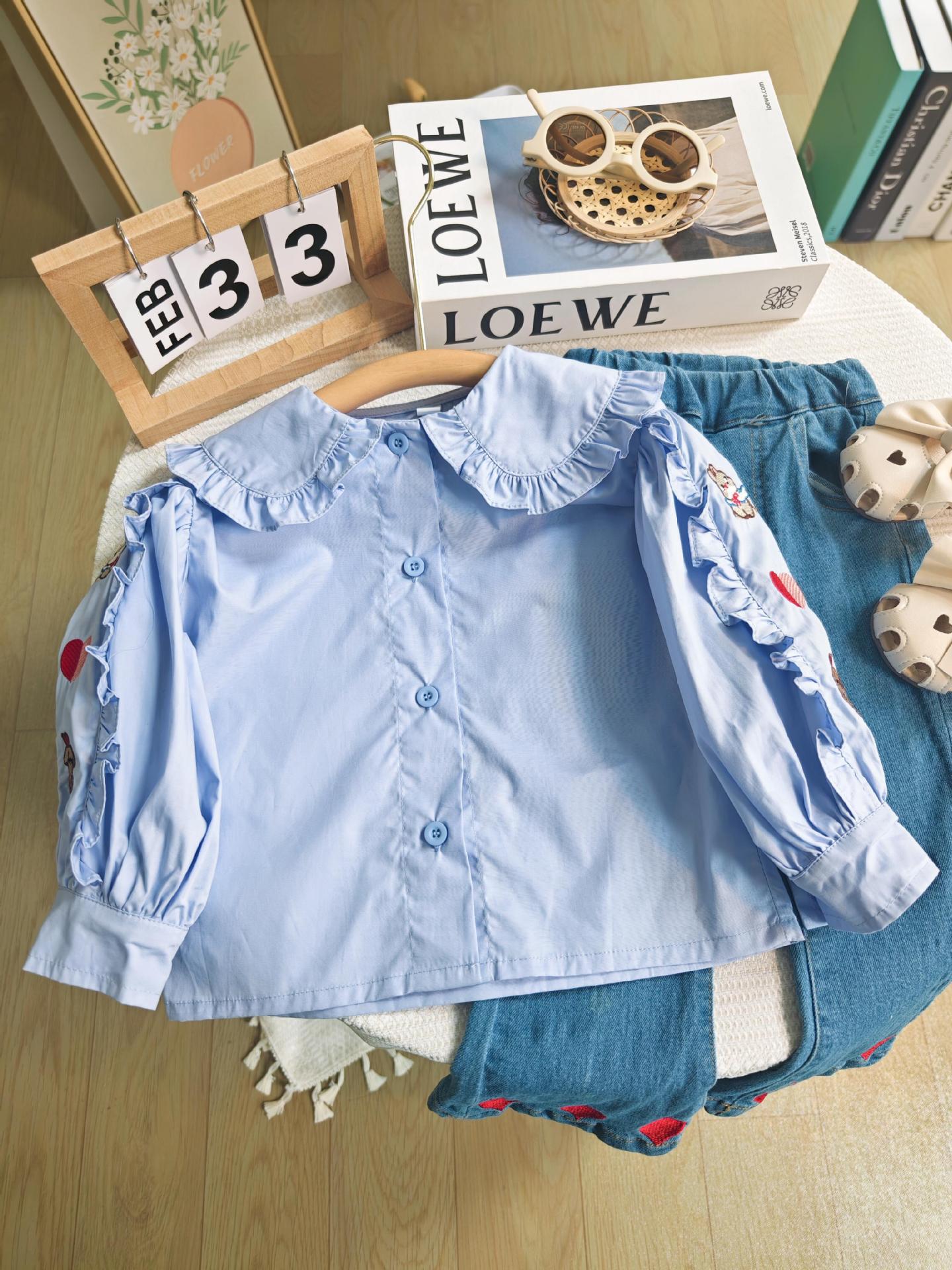 Girls' Infant Set Shirt + Jeans Hearts