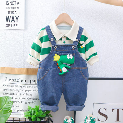 Children's Jeans Alligator Dungarees