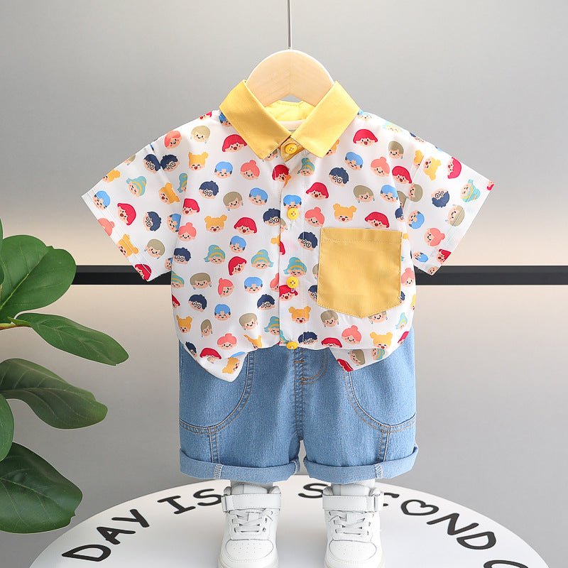 Children's Polo Shirt and Jeans Set