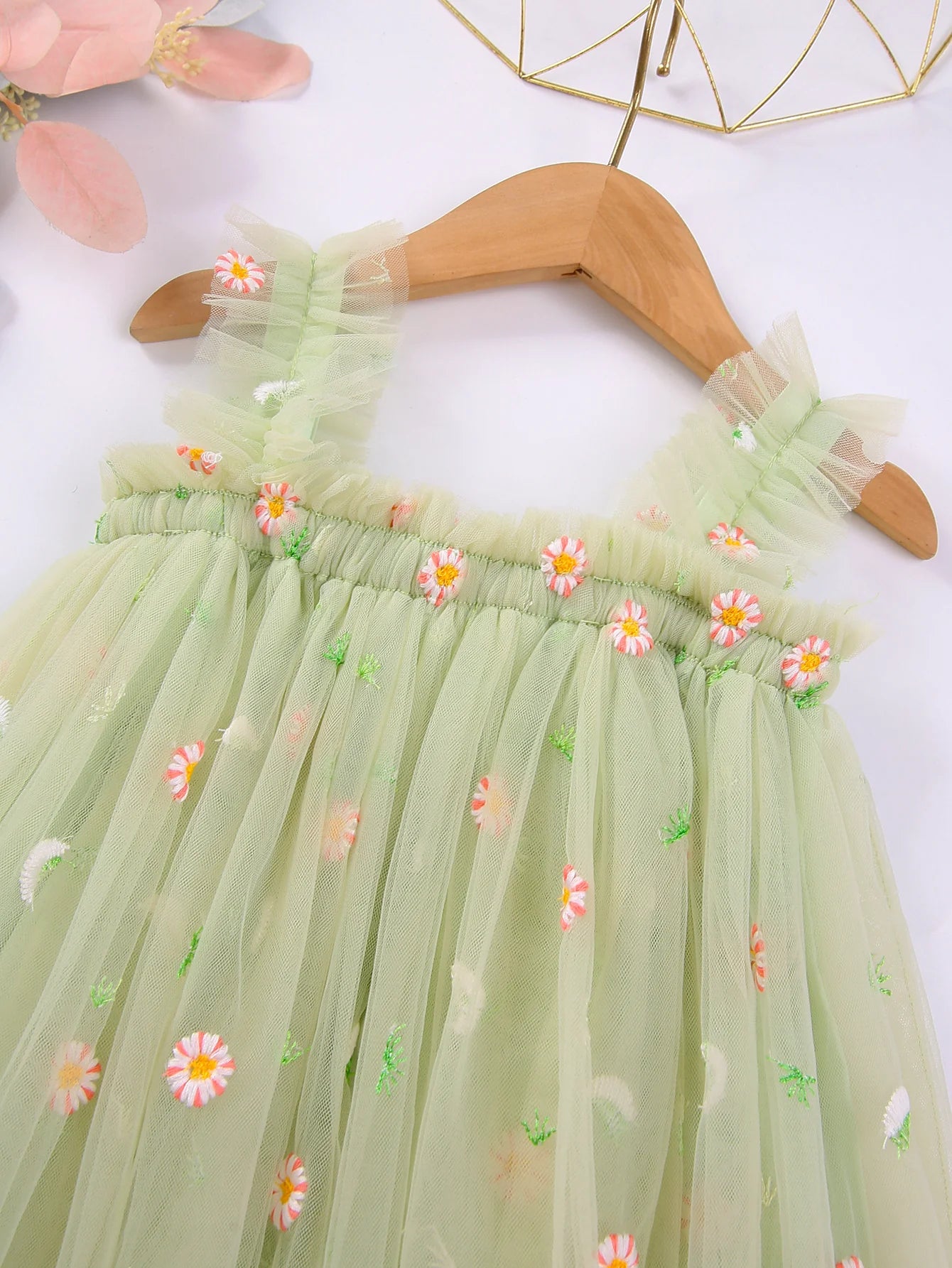 Children's Dress Tulle Flowers