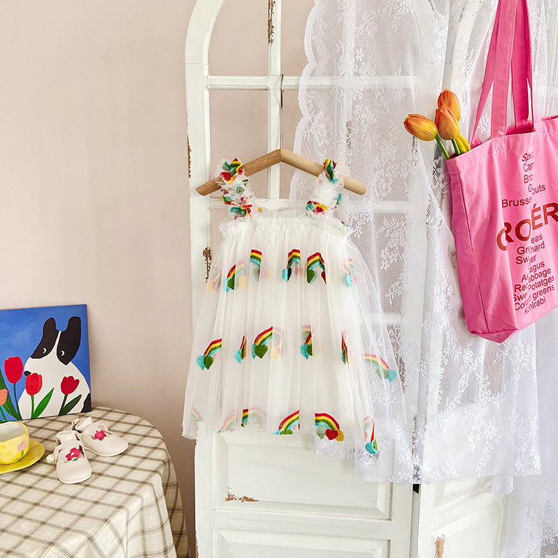 Children's Dress Tule Rainbow