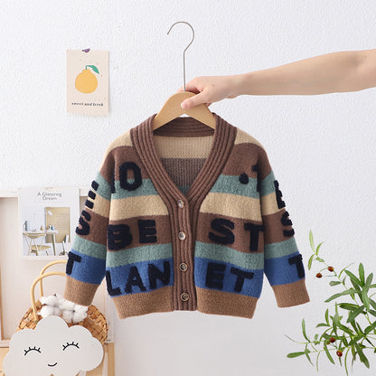 Children's Cardigan Knitting Letters