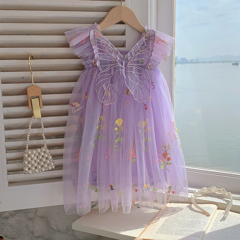 Children's Floral and Wing Dress