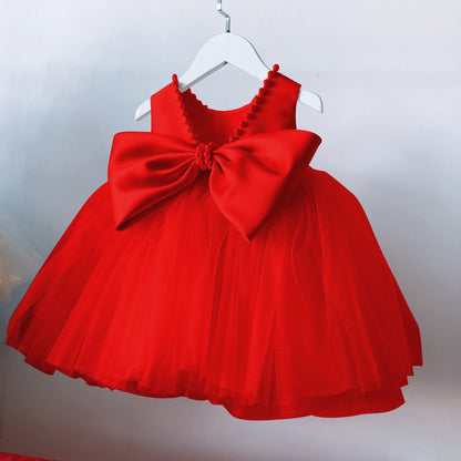 Children's Party Dress Tulle Bow