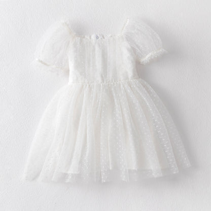 Polka Dot Tulle Bow Infant Dress