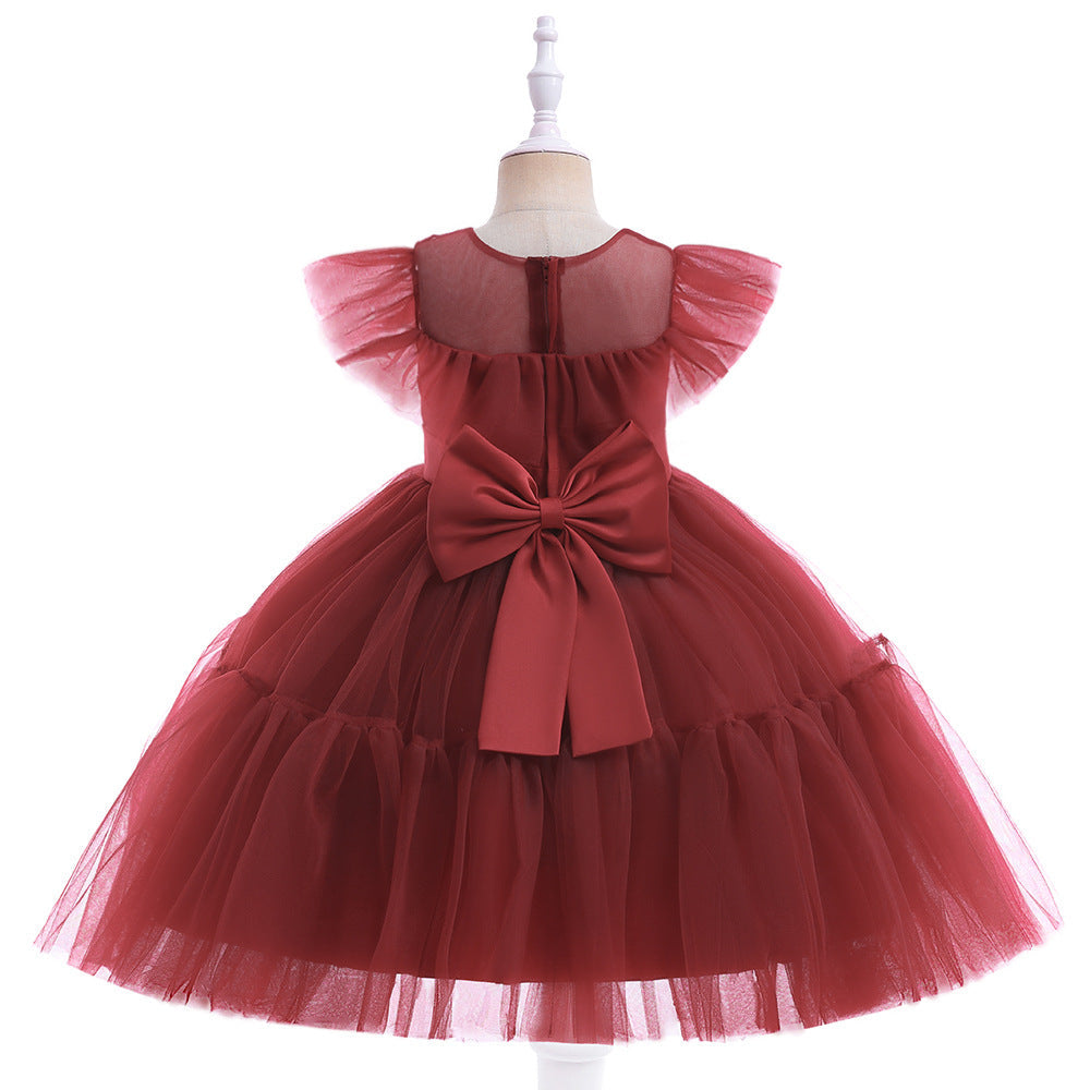 Children's pleated tulle dress