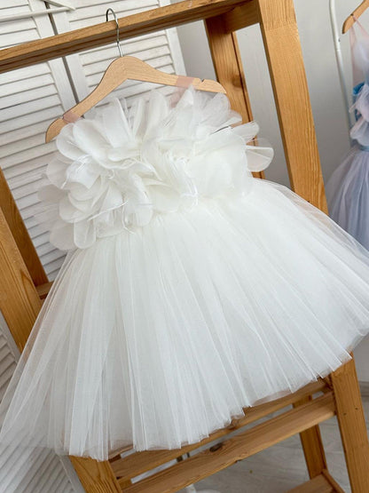 Tulle Flowers Children's Party Dress