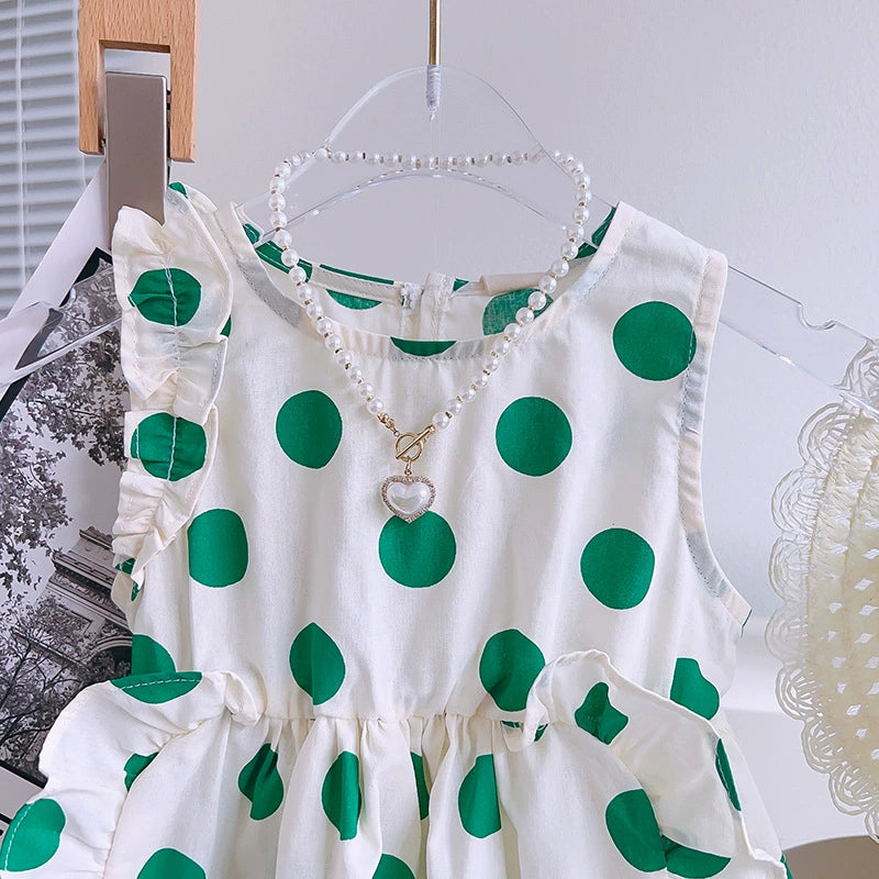 Green Polka Dot Children's Dress