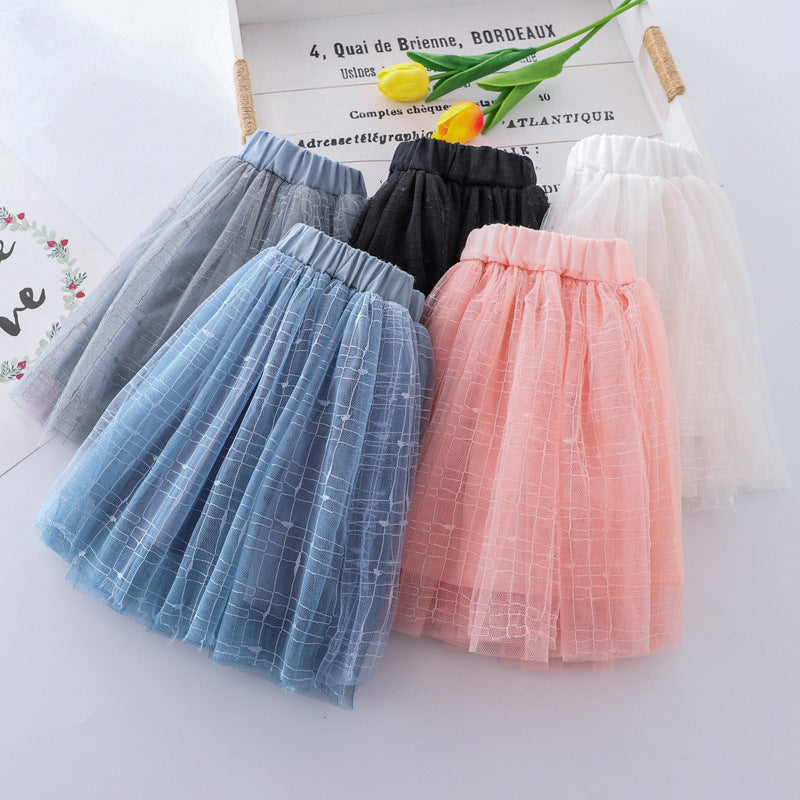 Stretch tulle skirt