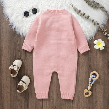 Children's Flower Knitting Jumpsuit