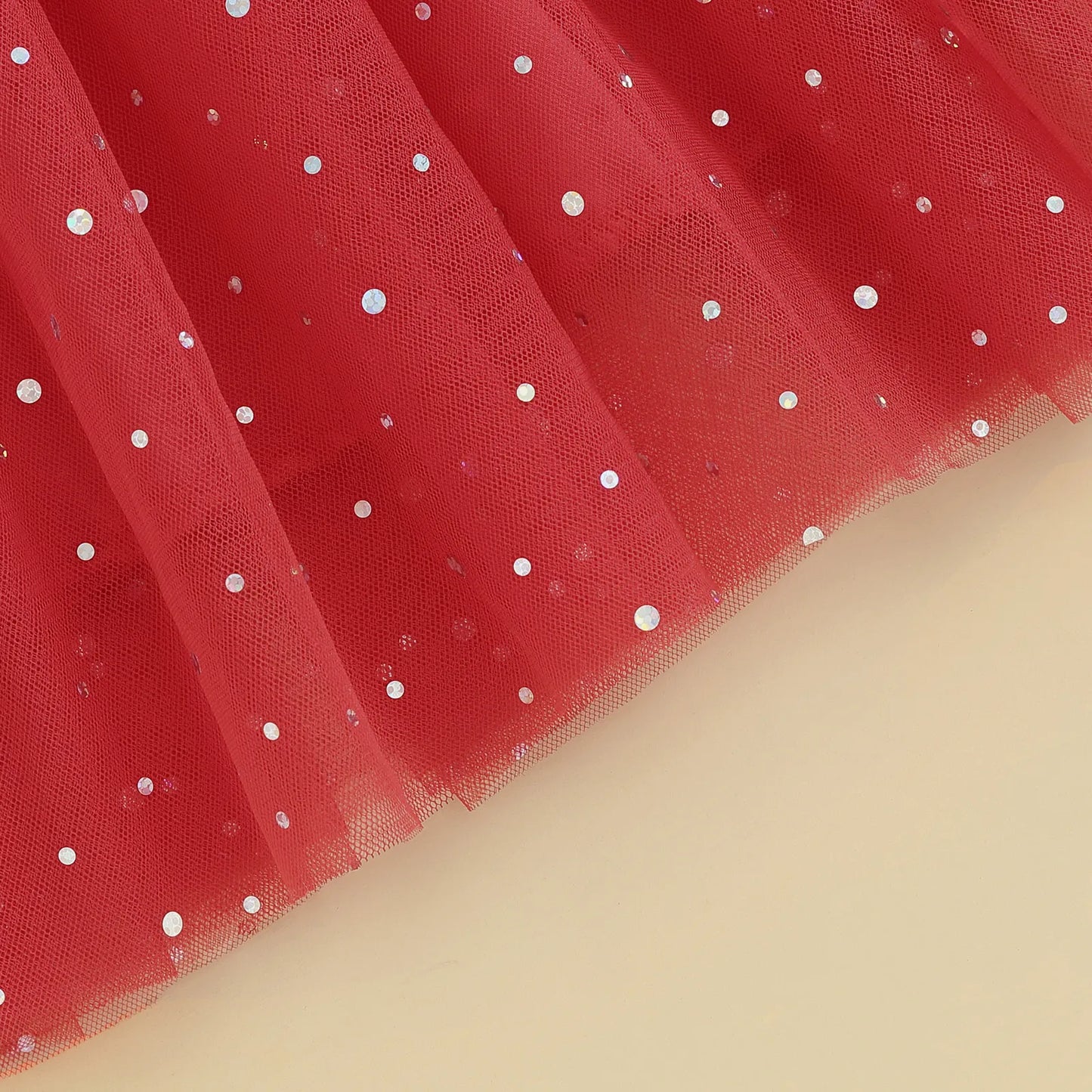 Children's red tulle dress