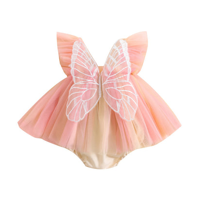 Colorful Butterfly wing children's dress