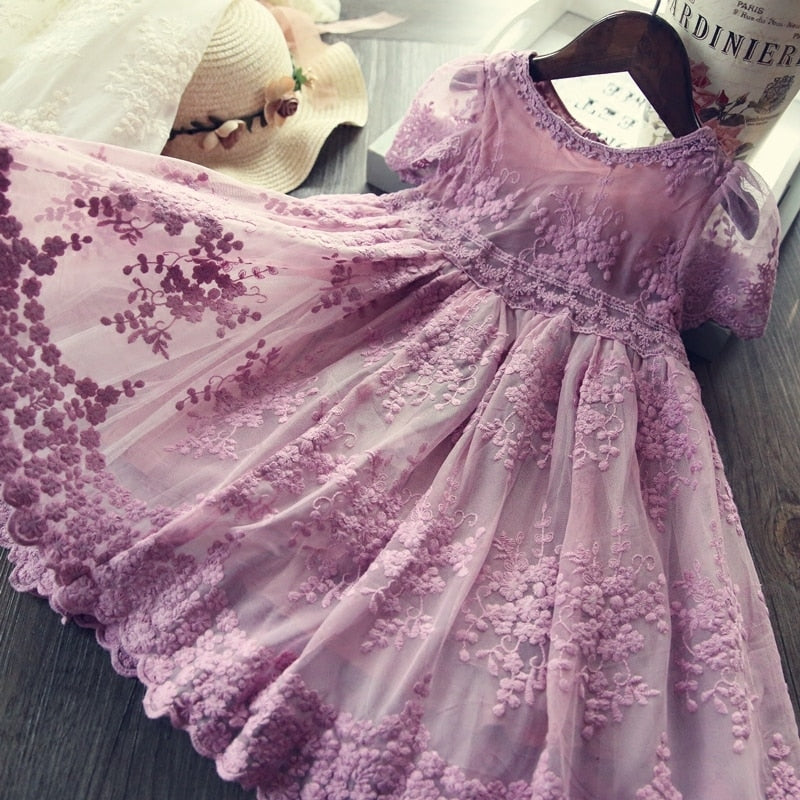 Children's Lace and Flower Dress