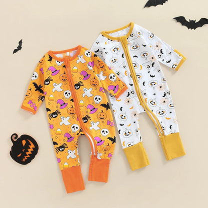 Halloween Infant  Romper, Long Sleeve Cartoon